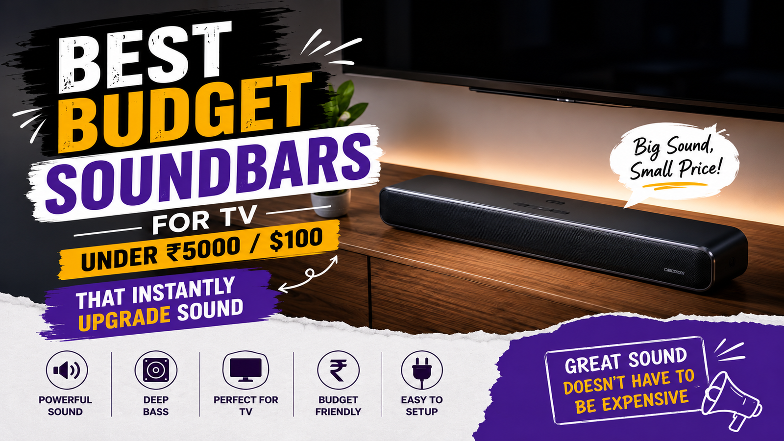Budget soundbars for TV