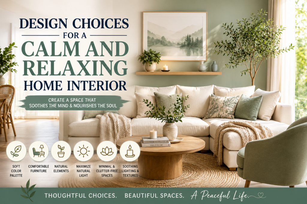 Design Choices for a Calm and Relaxing Home Interior