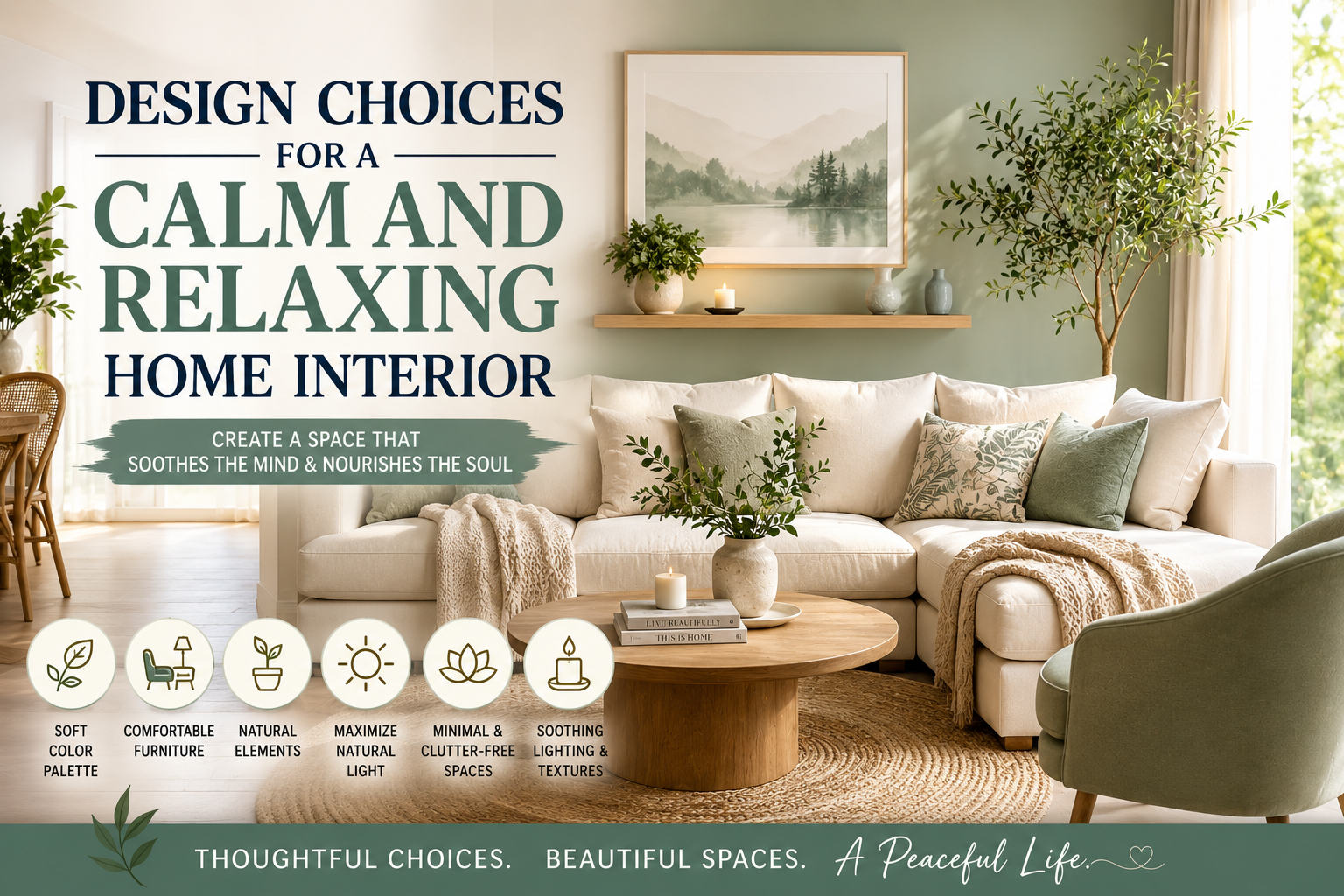 Design Choices for a Calm and Relaxing Home Interior