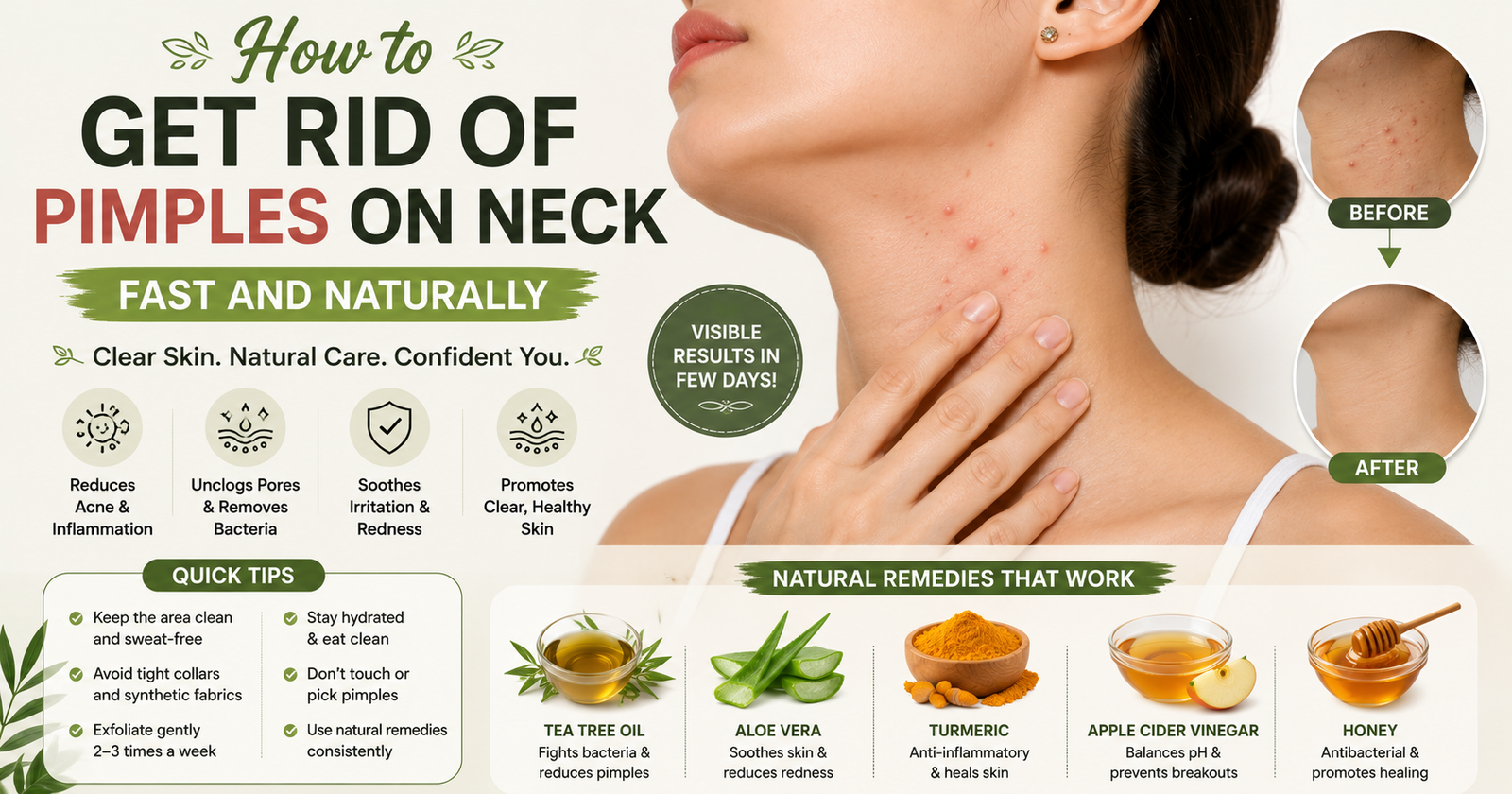 How to Get Rid of Pimples on Neck Fast and Naturally