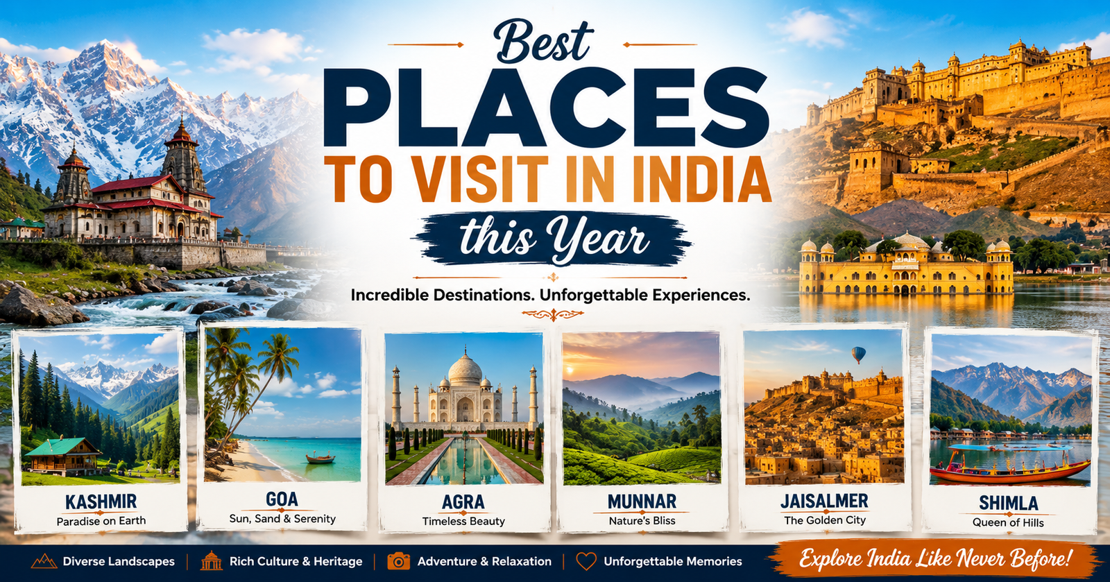 Best Places to Visit in India this Year