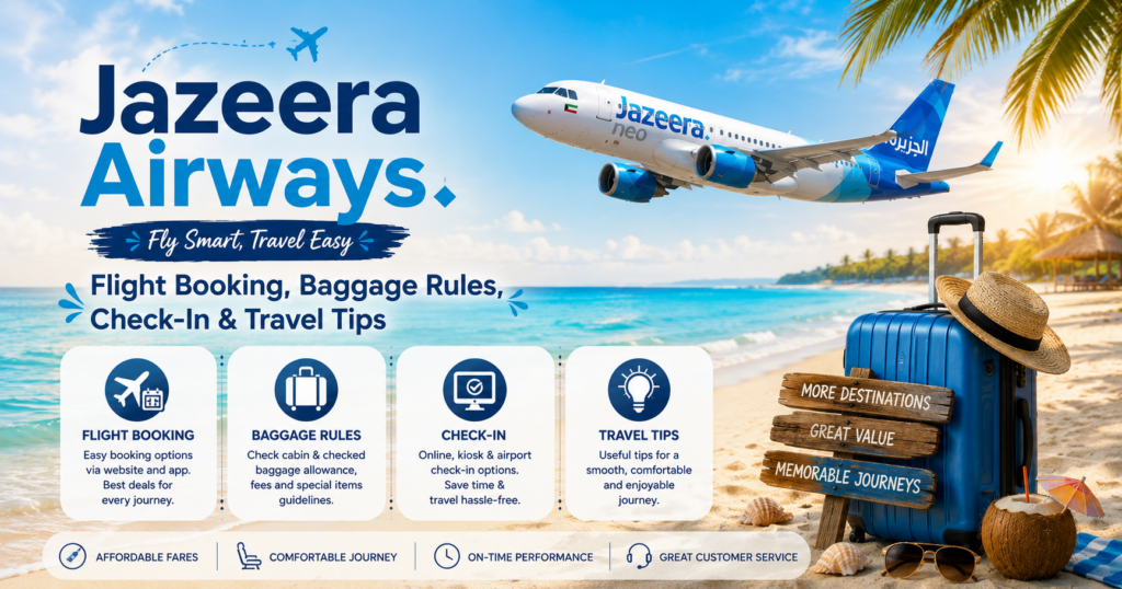 Jazeera Airways Flight Booking, Baggage Rules, Check-In & Travel Tips